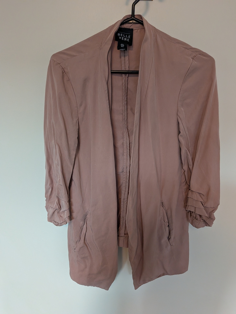 Belle Vere Open-Front Blazer in Dusty Rose